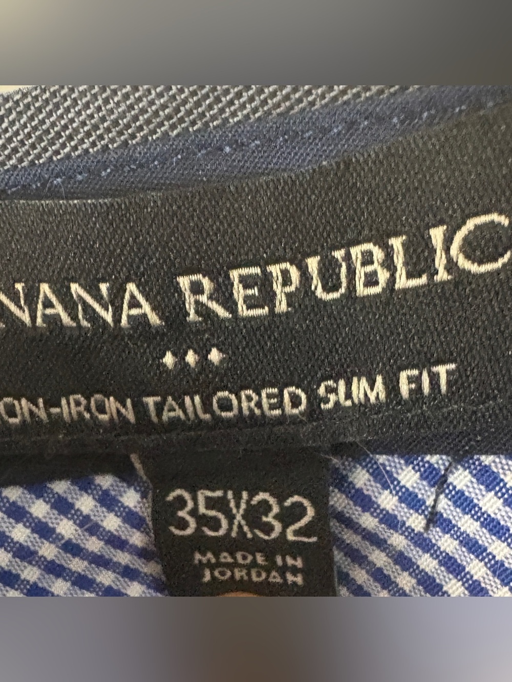 Banana Republic Men’s Non-Iron Tailored Slim Fit Dress Pants 35x32